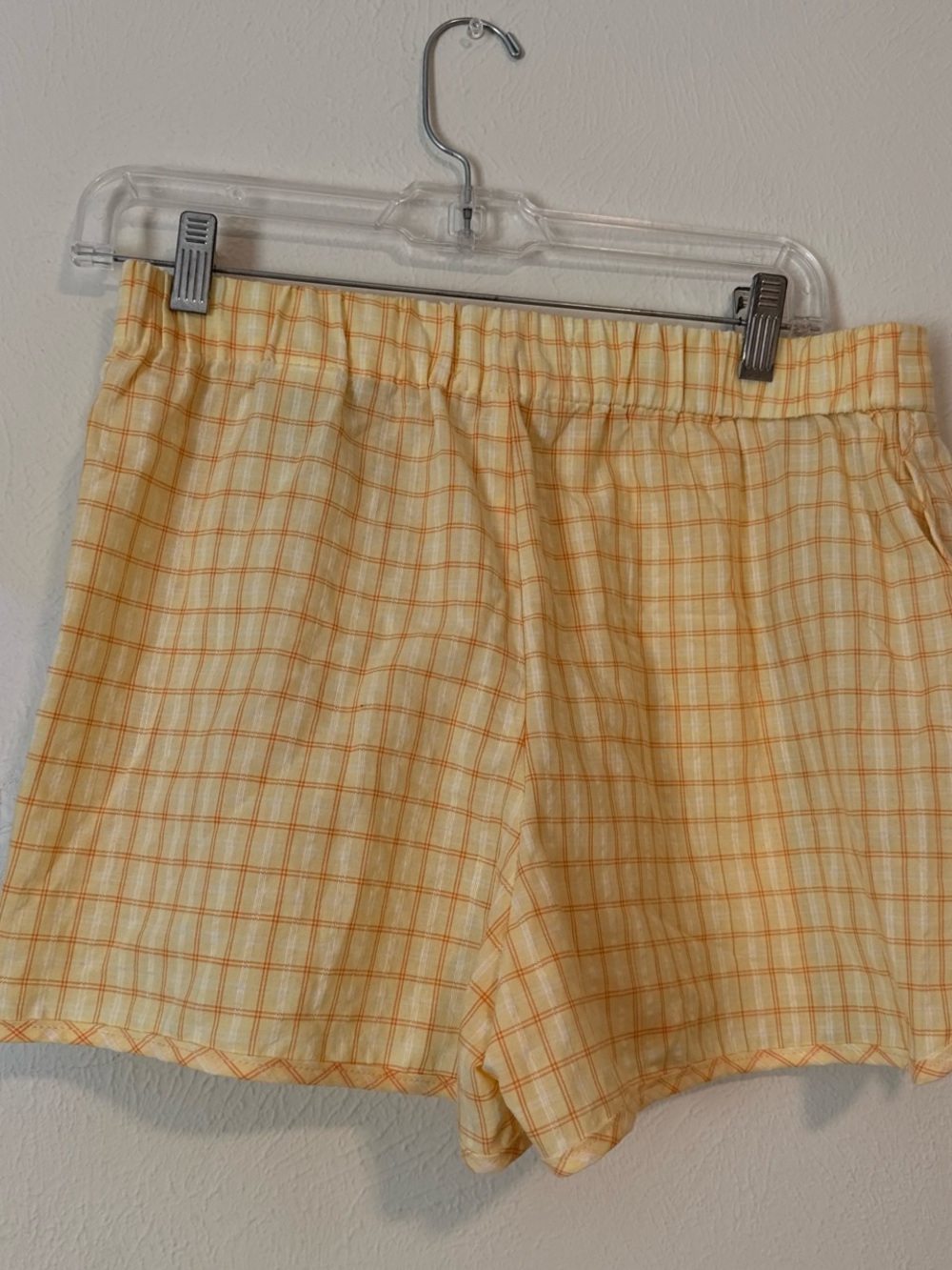 Yellow Plaid Women’s Shorts